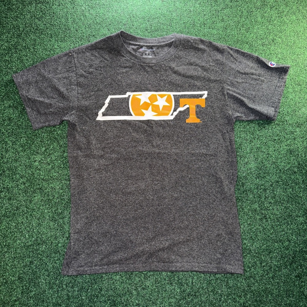 Champion University Of Tenn T Shirt Unisex S Heather Gray Collegiate T